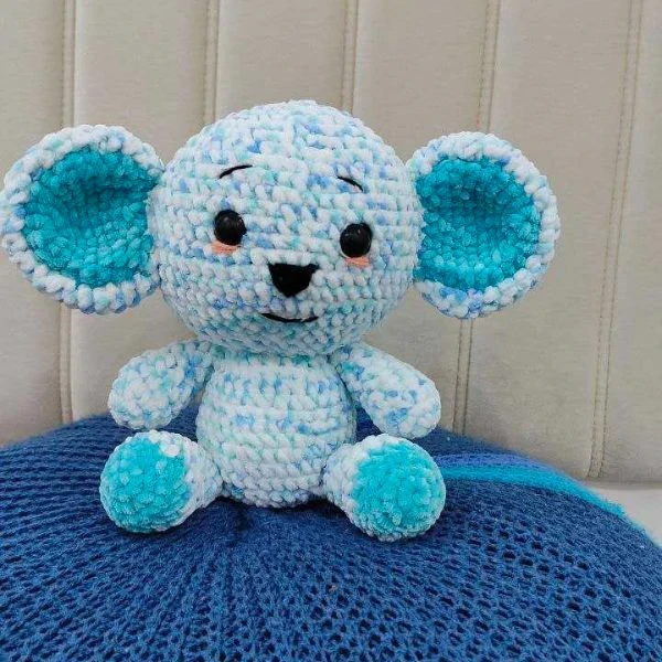 A Handmade Crocheted Small Bear Toy